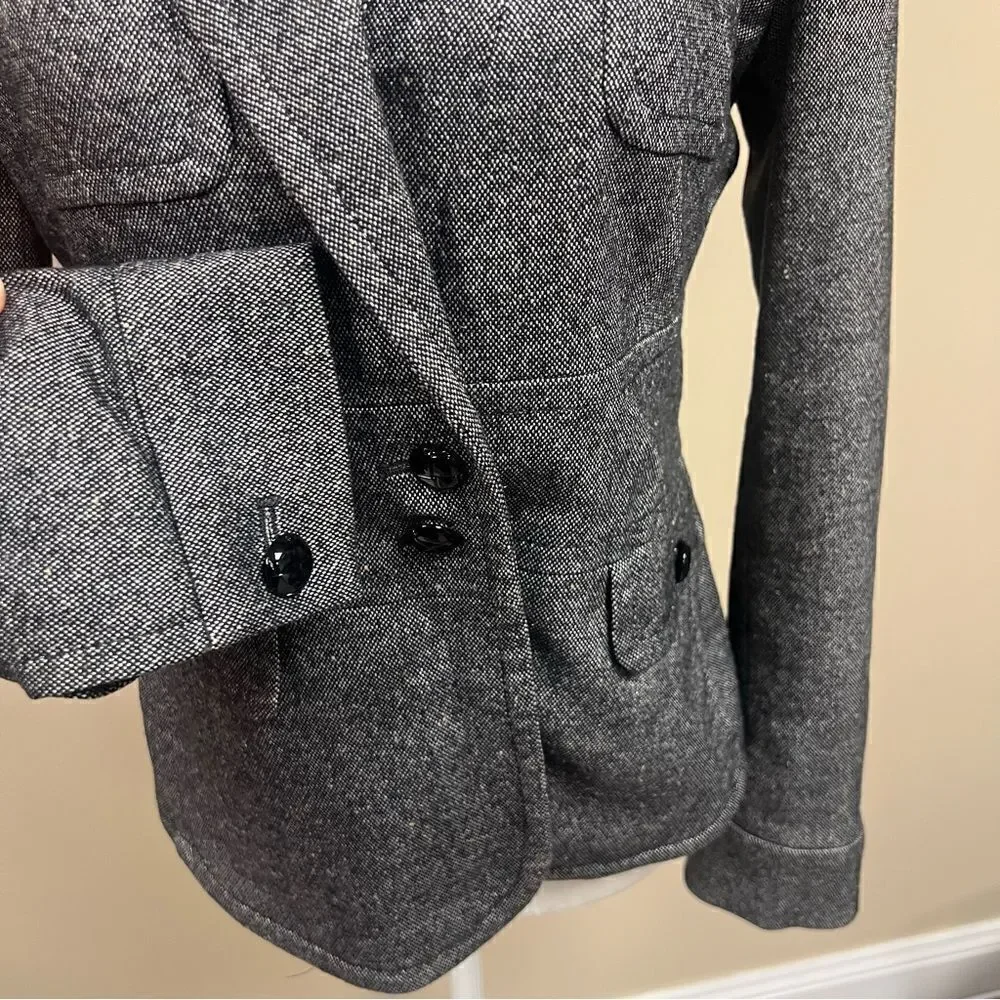 Talbots wool blend black/white jacket.   Size 2
